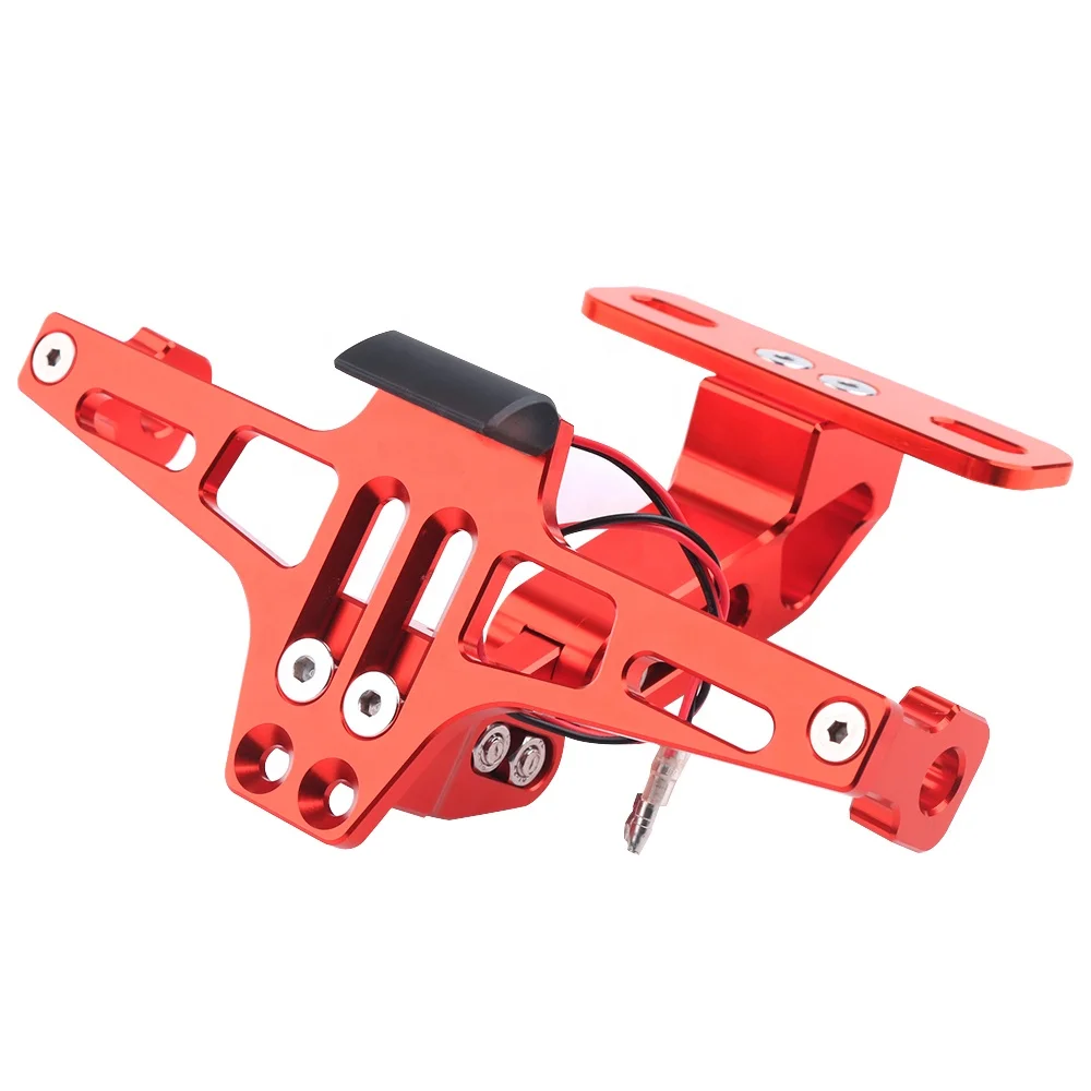 Motorcycle CNC Aluminum Alloy License Plate Holder Bracket Adjustable Angle License Number Plate for YAMHA KAWASAKI YAMAHA HONDA