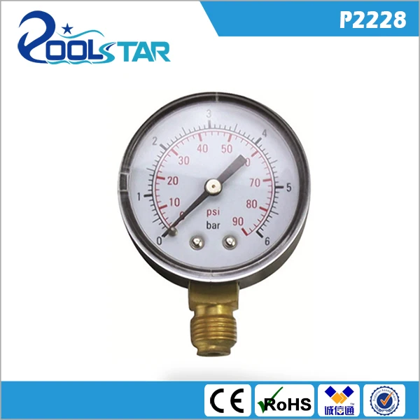 Poolstar swimming pool water pressure gauge side mounted