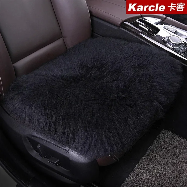 Hot selling australian pure color sheepskin fur car seat cover lambskin cushion