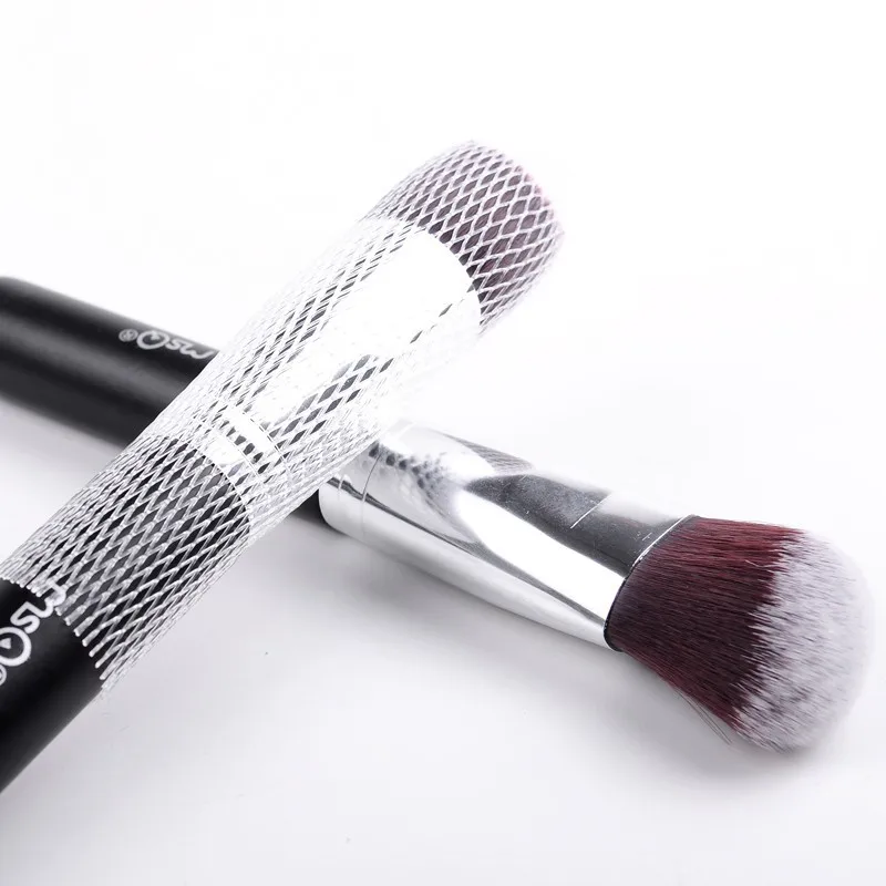 MSQ Newest Package 5pcs kabuki brush best face makeup brushes vegan hair flat foundation contour blush powder brush makeup