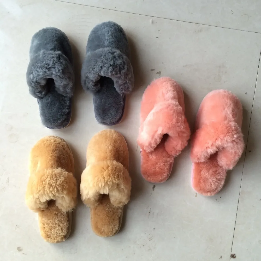 Genuine Leather Australia Double Face Sheepskin Fur Slipper
