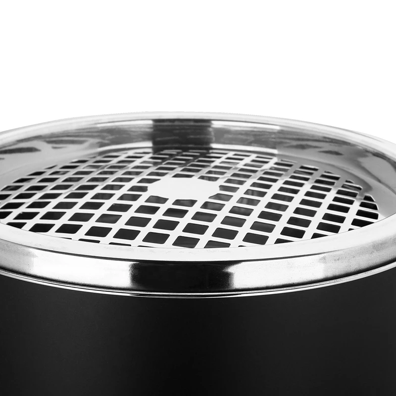 
Stainless Steel Carbon Can Trash Kitchen Dustbin Outdoor Dustbin With Ashtray 