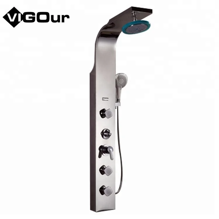 Shower Panels Bath & Shower Faucet Type and Stainless Steel Surface Finishing china bathroom toilet shower