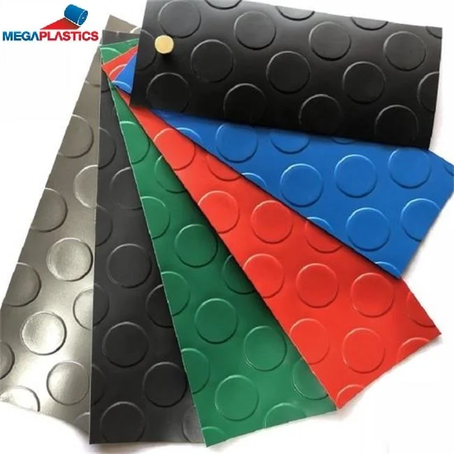 High Quality  2.0mm PVC Plastic flooring anti slip mats rolls for car floor mat puzzle mat PVC Diamond Tread Garage Flooring