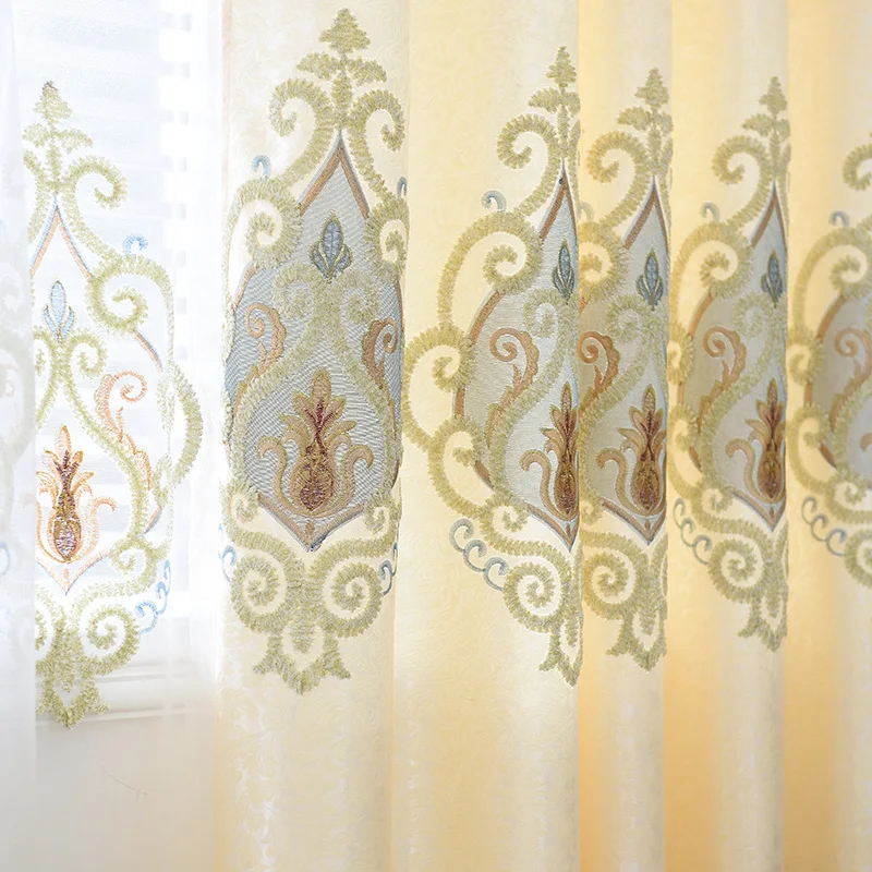Factory Curtain Fabrics Turkey Embroidered OEM 100% Polyester curtain