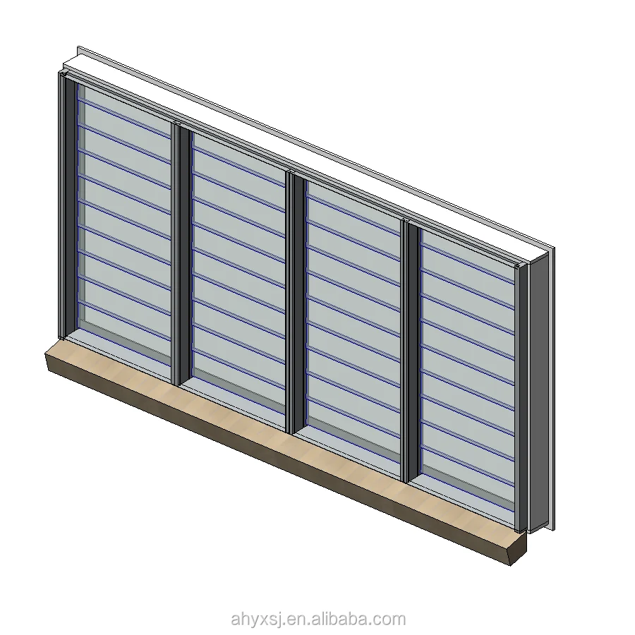 
Wholesale adjustable tinted glass louvre tempered glass thermal break aluminum shutter windows 