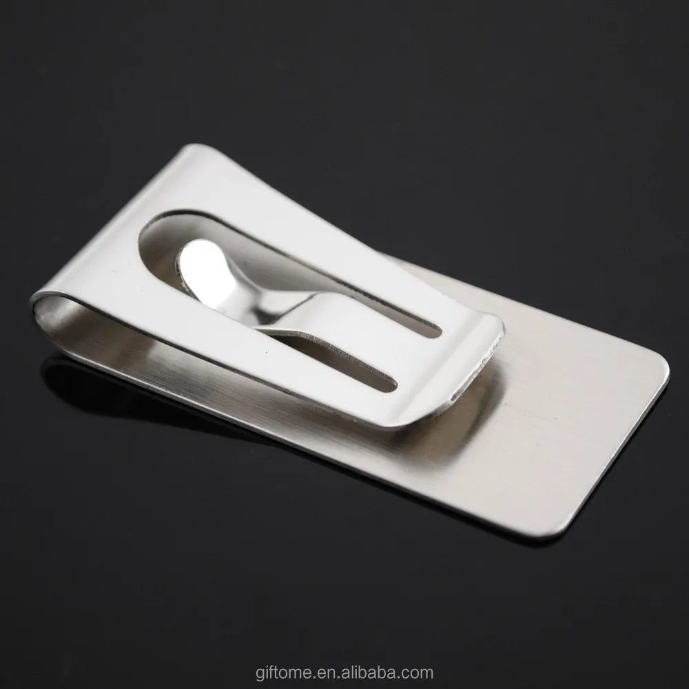 
Blank silver Stainless Steel Money clip with free laser engraving 