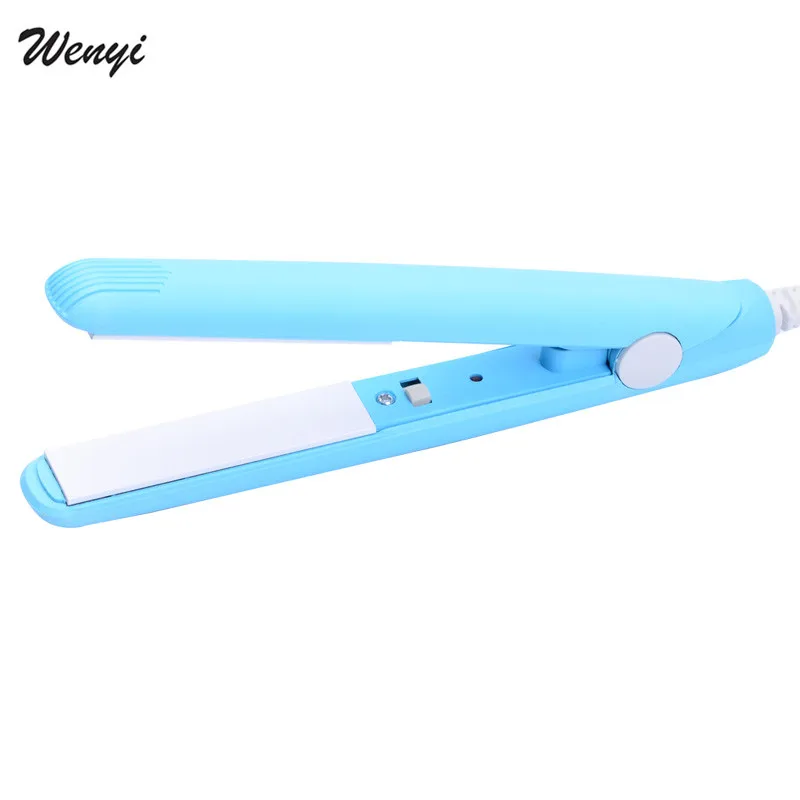 
Pink White Blue Yellow Mini Hairs Flat Iron Curling With EU Plug Salon Styling Tools Fast Hair Straightener Ceramic 