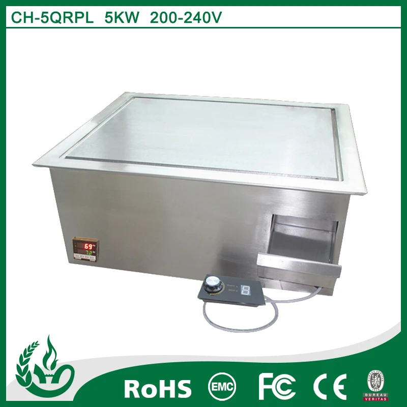 
resistant Equipment japanese table top smokeless Stainless Steel barbecue induction teppanyaki grill table 