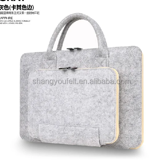 
Felt laptop bag with zipper pocket 
