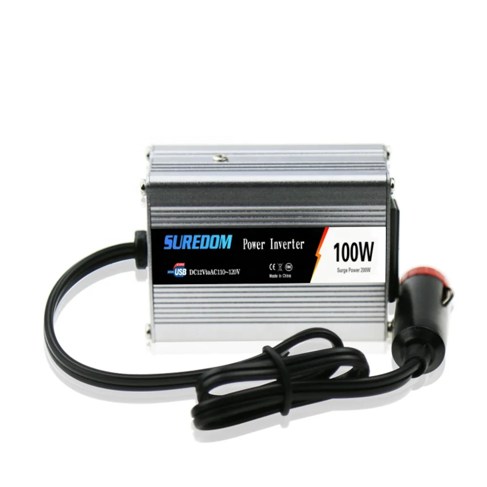 High Quality USB Output 100w DC Input 12V/24V Optional AC Output 110V/220V Hybrid Car Power Inverter Mini Car Inverter