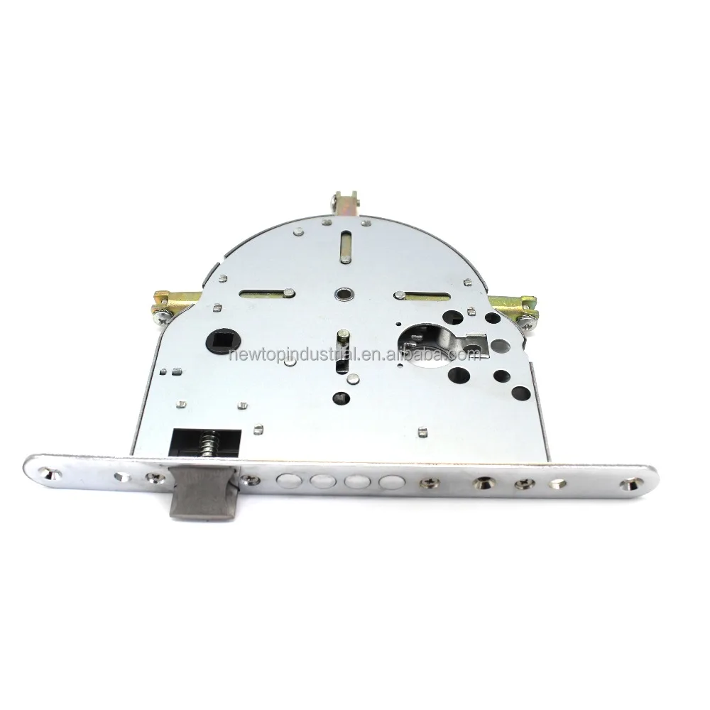 Israel market door lock body with 4 round iron bolt chrome plated