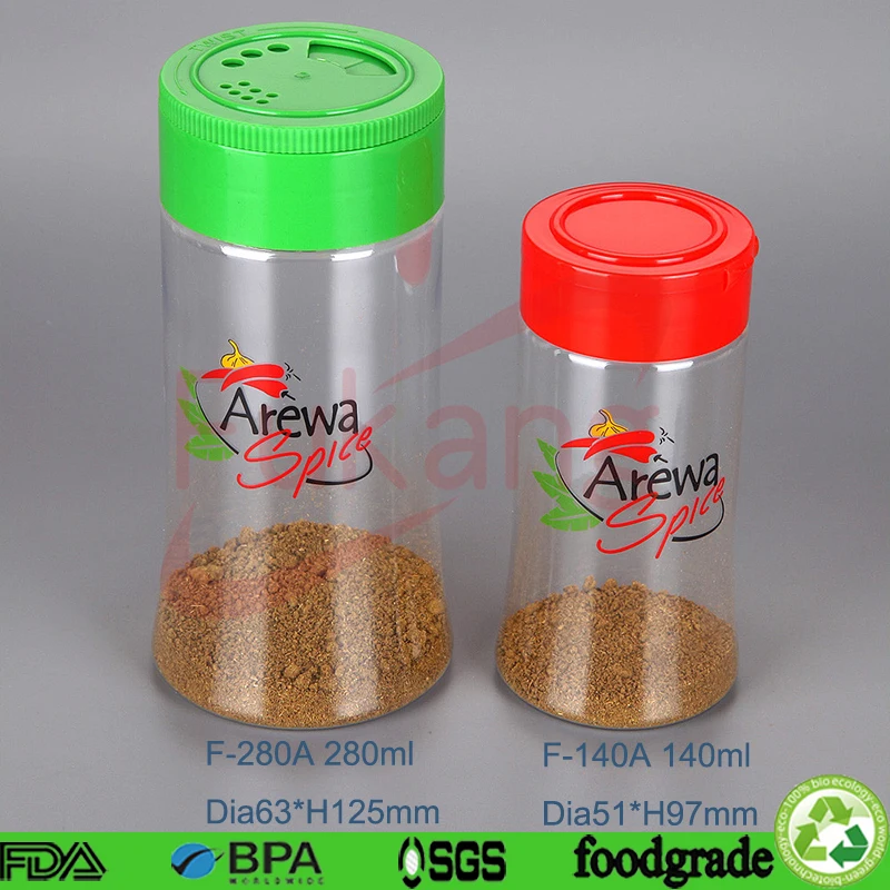 225ml spice jar wholesale empty flavor pepper plastic bottle toothpick cap