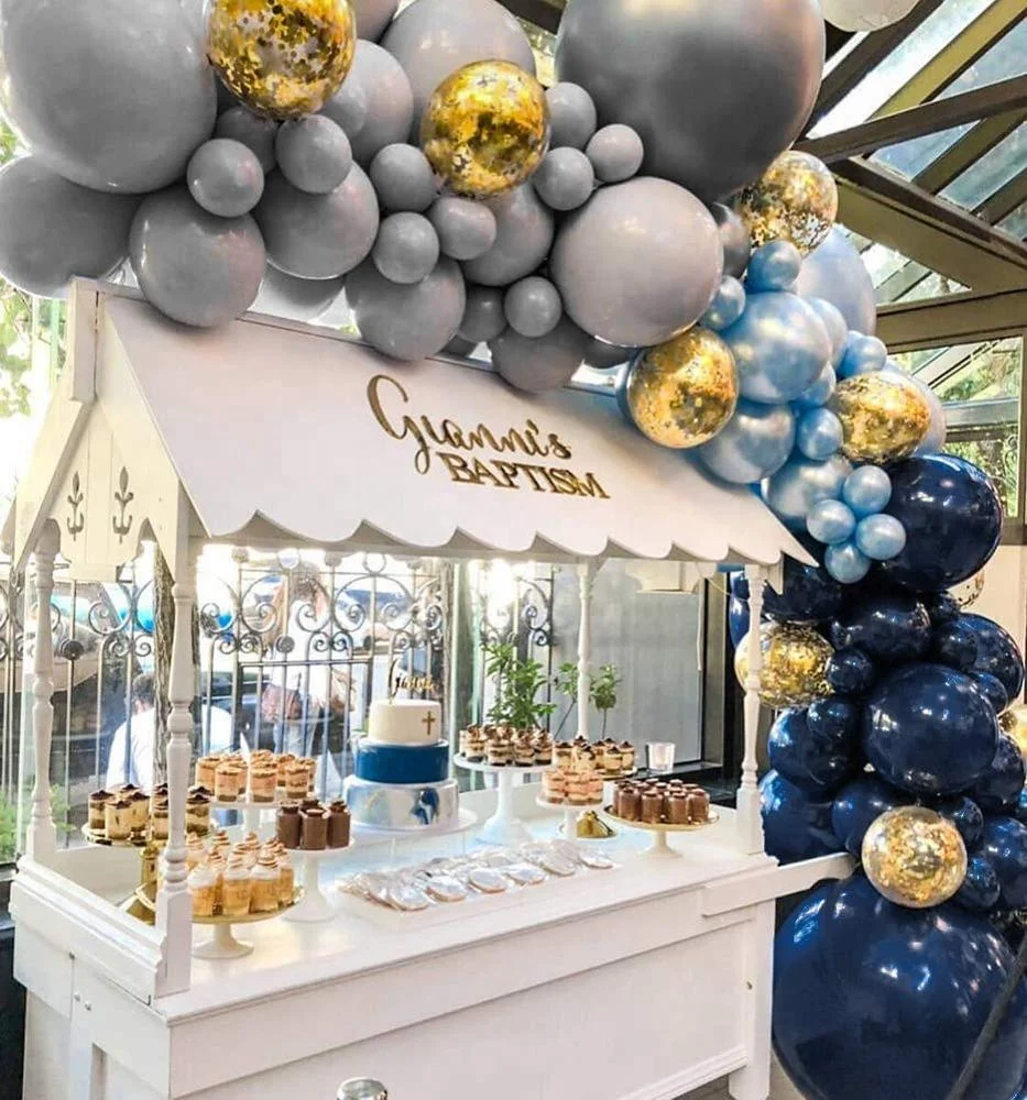 Темно-синие воздушные шары Yunhang, детские синие шары и золотые шары с конфетти для вечеринки мальчика, украшения для будущей мамы, день рождения мальчика