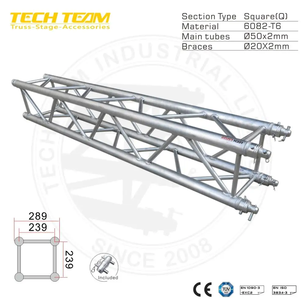 12 Inch Aluminum Square Truss Compatible With Global aluminium truss