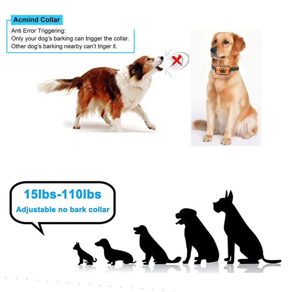 Factory Quality Control With Good Price Safe Humane Electric Shock Dog Anti Bark Collar