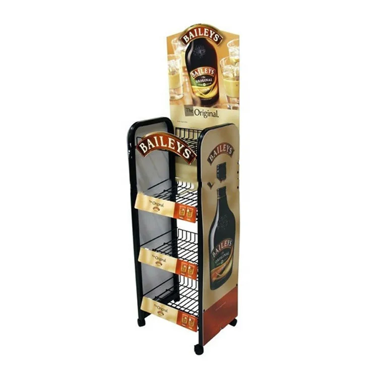 promotion liquor bottle tequila display shelf stand display racks for shops