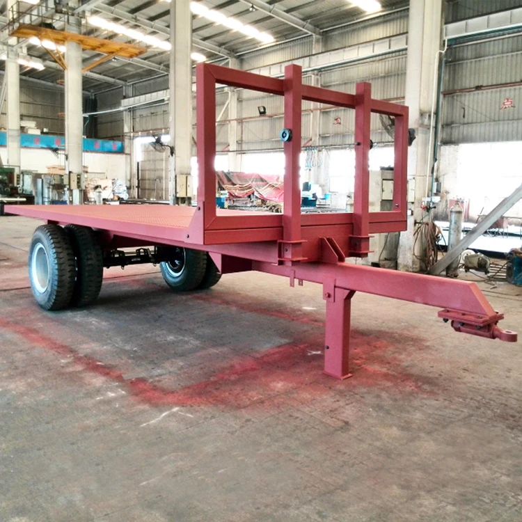 Single axle flatbed semi trailer small agricultural flatbed trailer