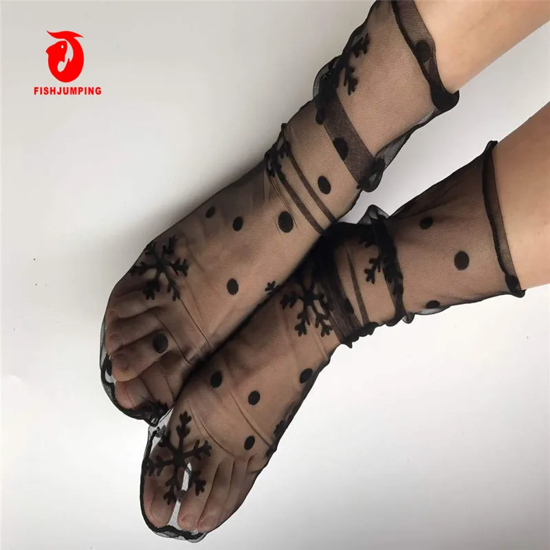 Factory Supply Super Quality women tulle glitter lace socks