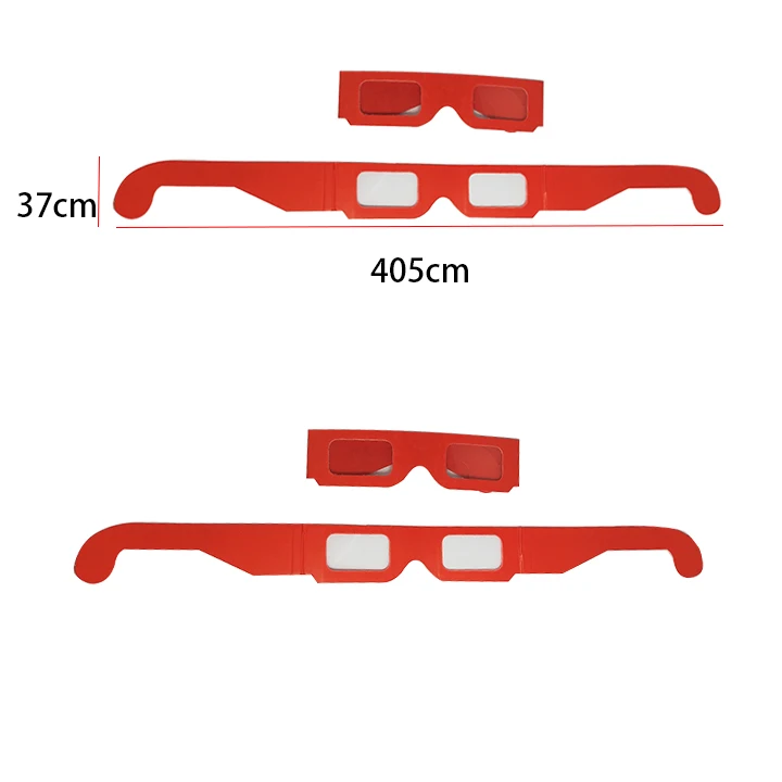 Paper  Anaglyph  Chromadepth Glasses Disposable With Customized Printing