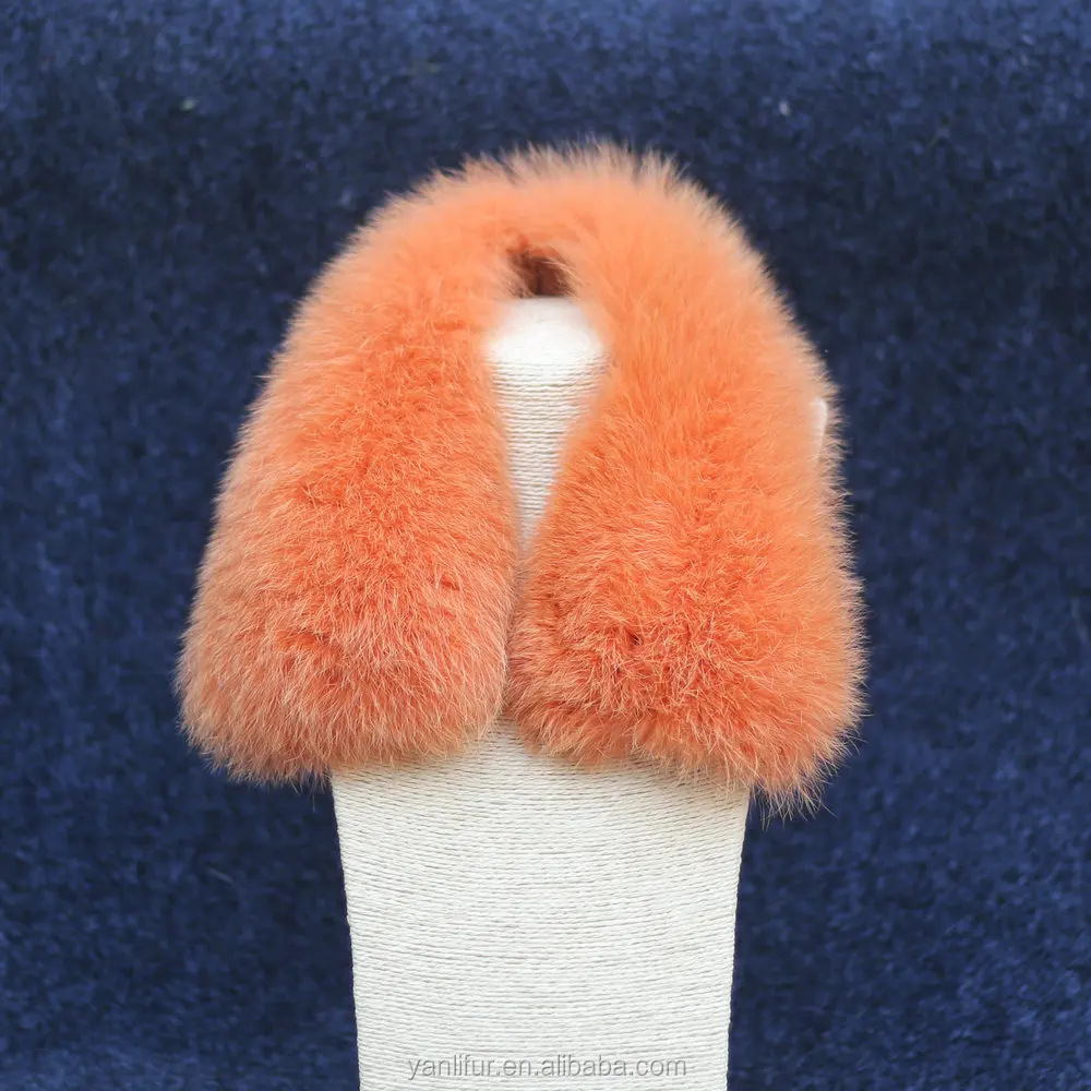 Съемный воротник из натурального Лисьего меха для женских курток пальто Короткий воротник 50 см полоски из натурального Лисьего меха