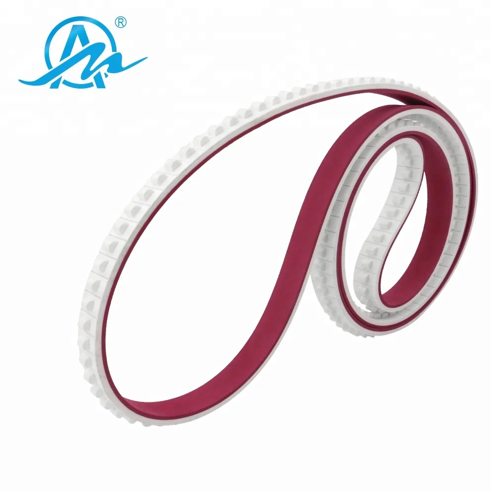 Специальная обработка HTD14M Лопата на зубы стороны ПУ зубчатый ремень с красным резиновым покрытием