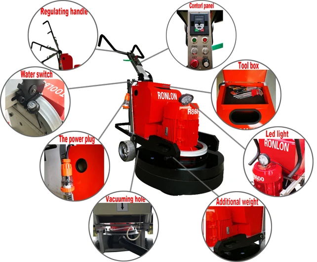 Concrete screed floor cleaning granite terrazzo trowel machine
