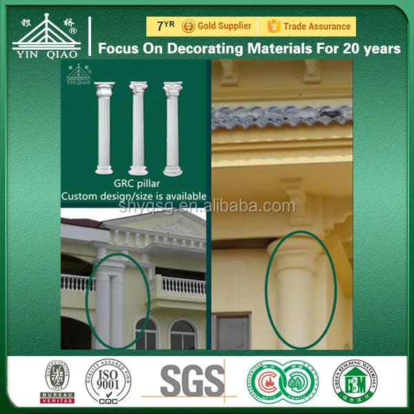 House Outside Inside Decoration GRG GRC Gypsum Roman Post Pillar Column