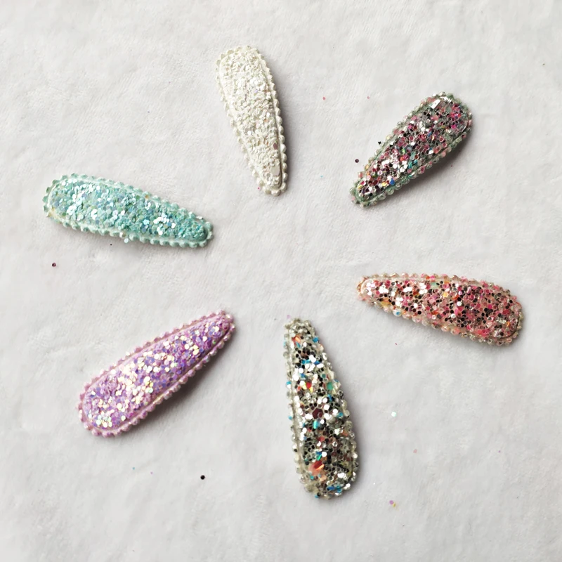Cute Glitter Hair Snap Clip Hair Accessories Kids Hair Snap Clip