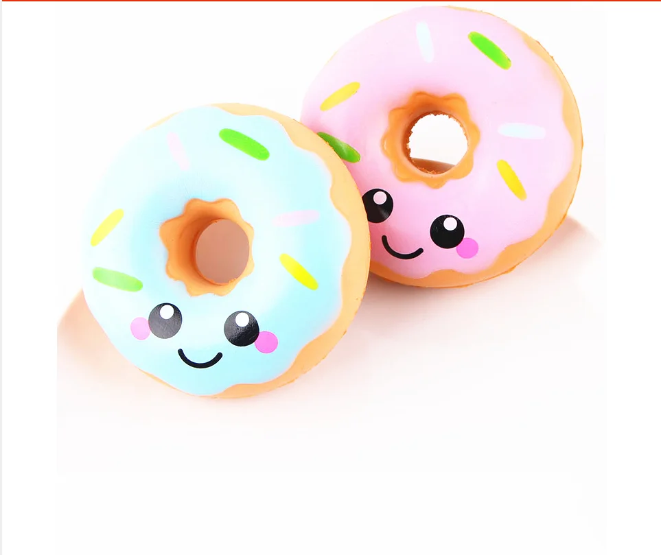 Мягкие симпатичные цветные пончики Mskwee мягкий медленно Восстанавливающий форму кулон ремешки для телефона эластичные сжимаемые детские игрушки новый год Рождество дети
