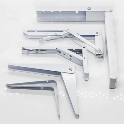 
spring-loaded folding triangle aluminum bracket for construction 
