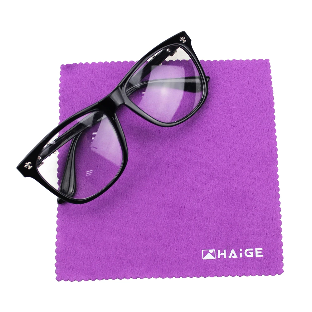 Custom logo printed eyeglasses lens microfiber cleaning cloth
