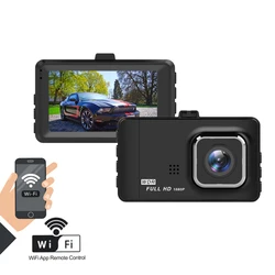 Wide-angle 4G lens automobile black box 170 degree 1080p hd dashcam recorder 3 inch car data black box with wifi connecting