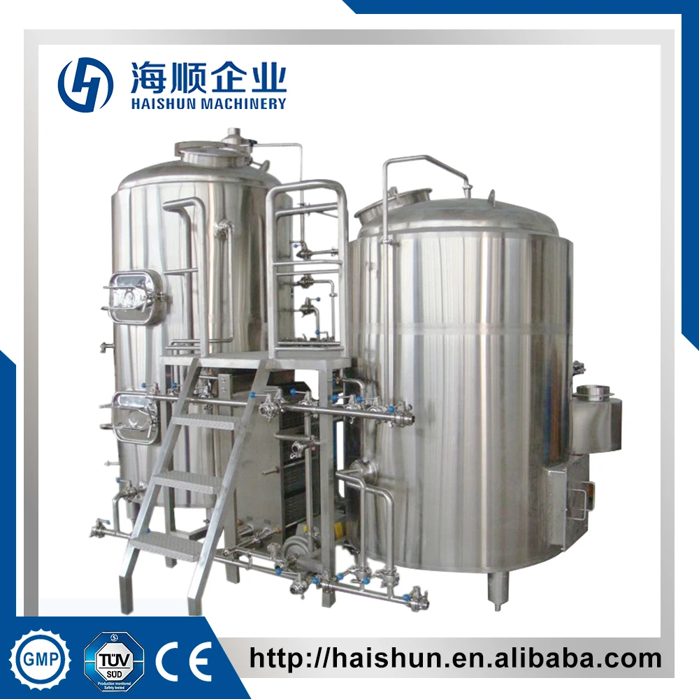 Beautiful ss sanitary whole brewing system for beer (CE)