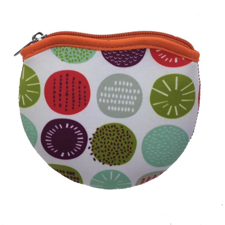 Neoprene Zipper Card Wallet Coin Pouch