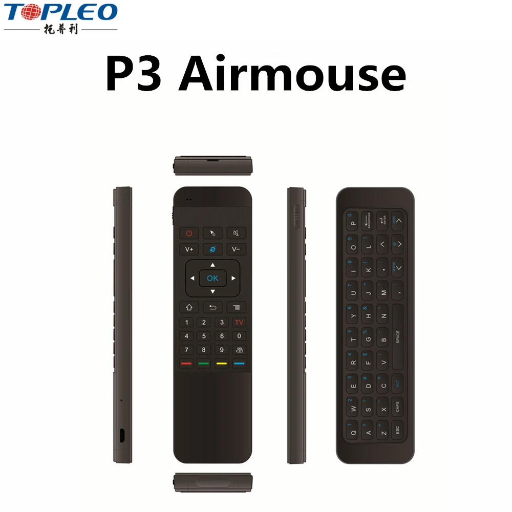 Универсальный 2.4 г master tv fly air mouse remote control для android box с воздуха мышь клавиатура подсветкой