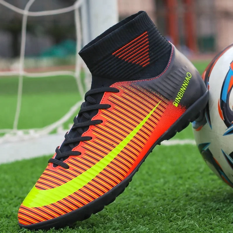 Man made training cheap custom made football cleats soccer boots