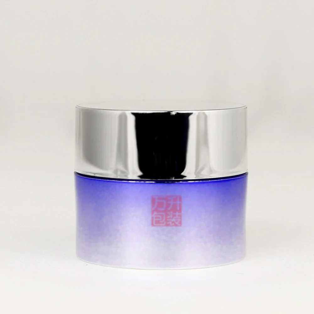 China Wholesale Round Cosmetic Acrylic Jars Aluminum Cap 1 oz 2 oz Face Cream Jars WO-D