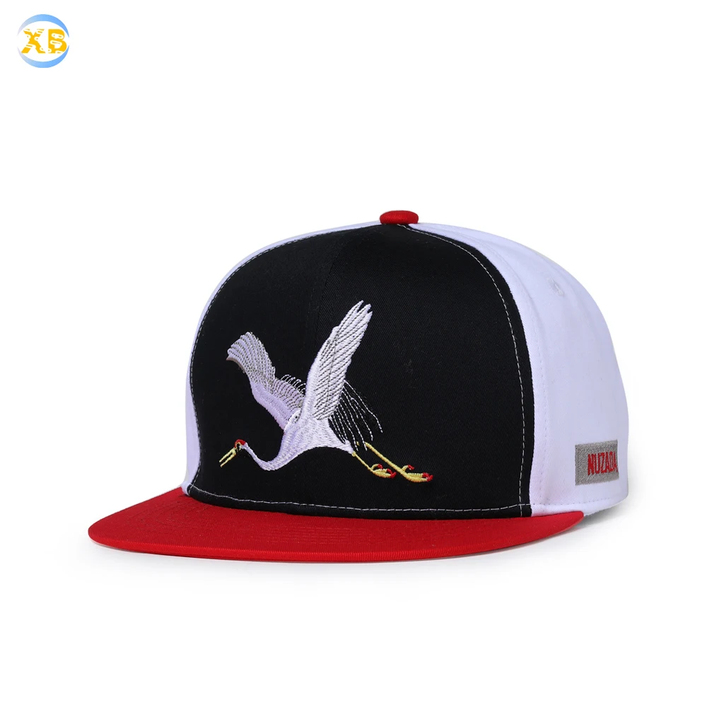 
Embroidered Korean Flying Crane Contrasting Color Stitching Hip Hop Hat Male and Female Neutral Popular Logo Baseball Cap 
