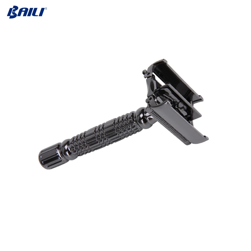 
2018 Baili Newest Gunmetal Twist to open razor blades men Safety Razor 