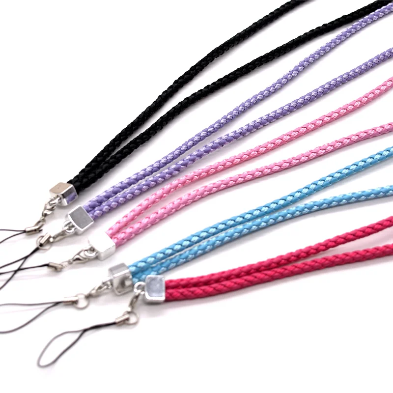 
Hot selling light leather round neck lanyard for girls 