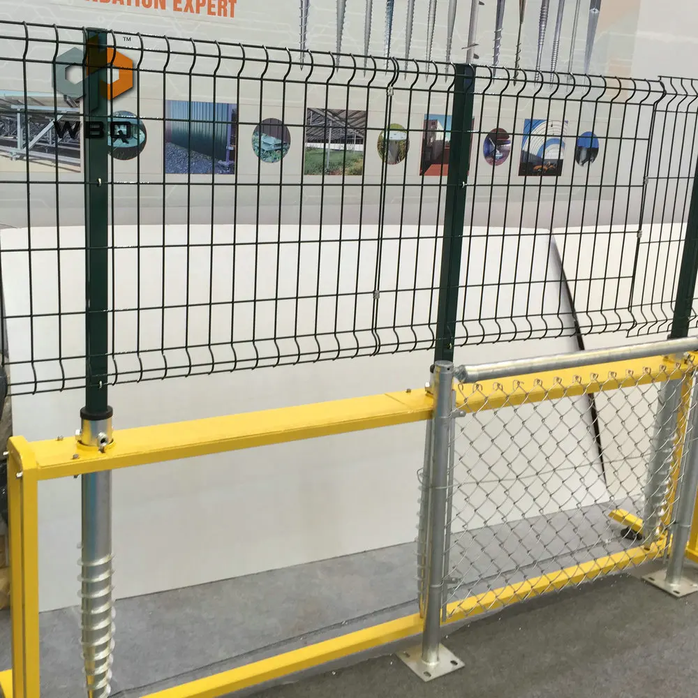 No dig steel galvanized ground screw anchor for wire mesh fence