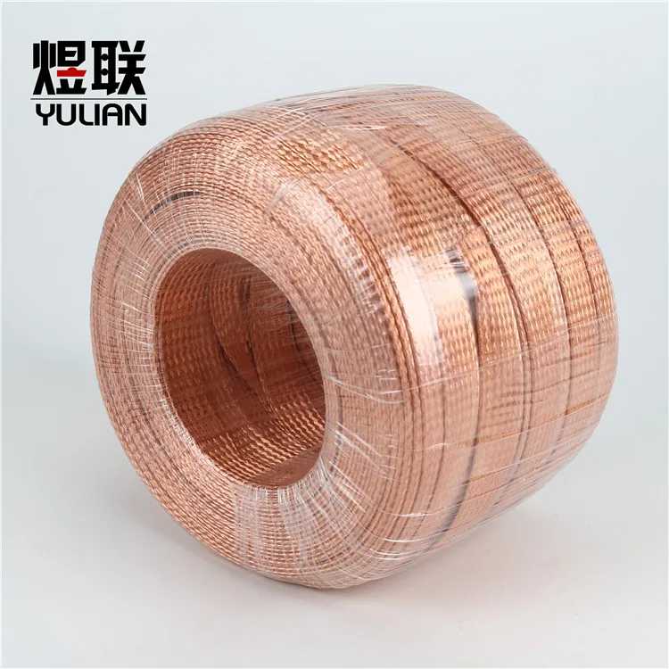 
Diameter 0.15mm Tinned Copper flat braided wire ground lead 25sqmm 