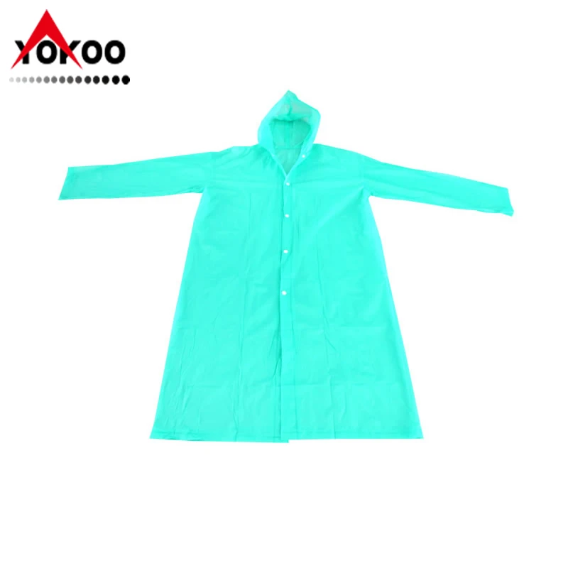 adult PVC raincoats, green pvc long raincoat