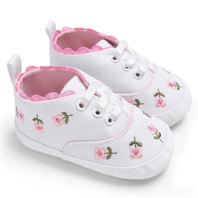 Amazon sells cute flower cotton fabric infant boys and girls 0-18 months baby toddler shoes