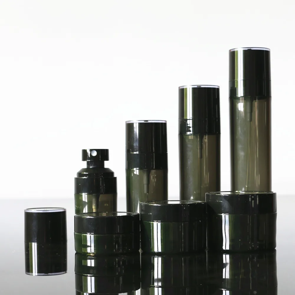 PP Plastic UV shiny coating empty luxury cosmetic cream pump bottles