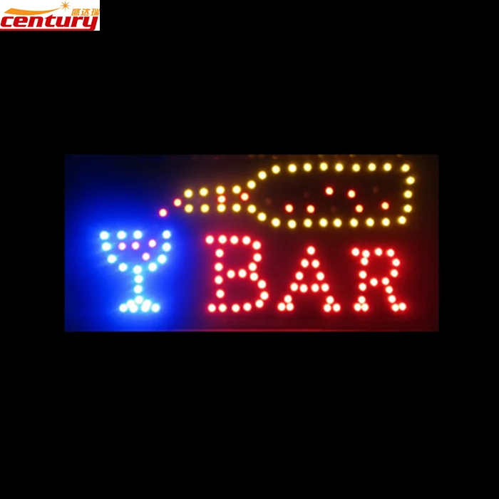 wholesale china factory price custom bar animated led sign light