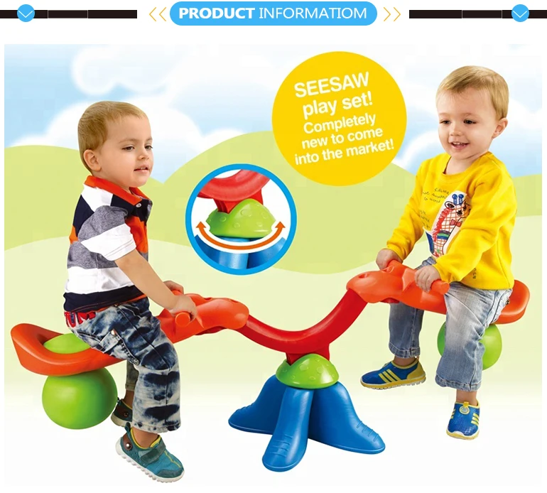 Indoor funny small children plastic seesaw for kids
