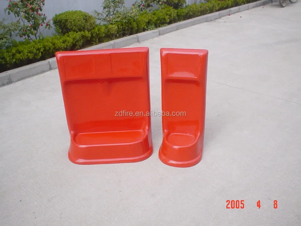 Red single and double fire extinguisher stand,fire fighting equipment