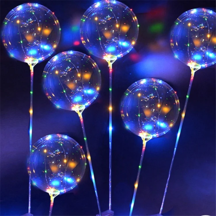 
TF New design 18 Inch LED TPU clear bobo balloon bubble ballons with Led string lights CE EN71 certificate led balloons light 